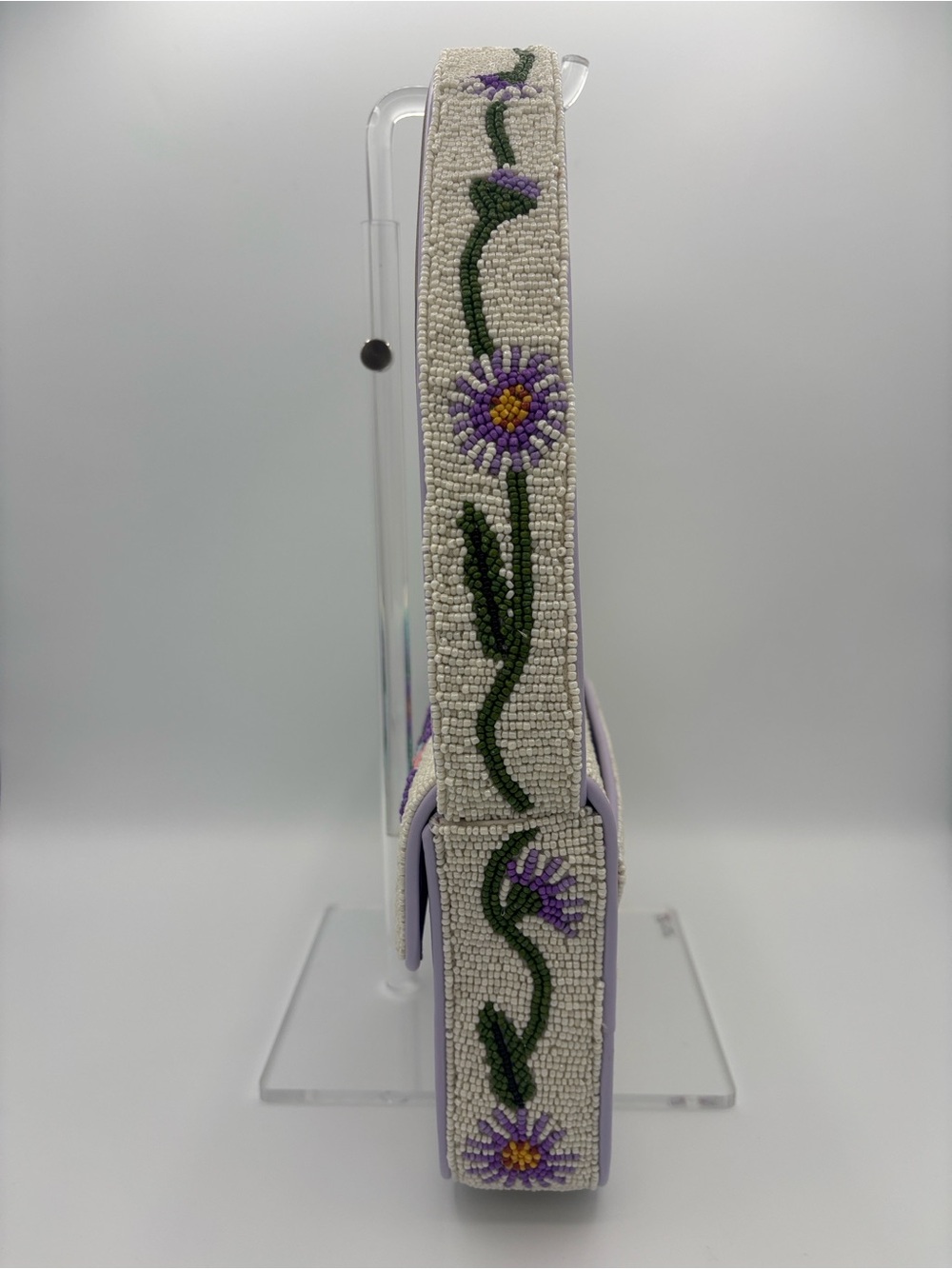 STAUD Tommy Beaded California Aster Shoulder Bag - Lavender, Blue, Pink & Green - Picture 6 of 14